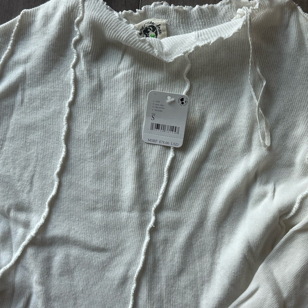 We The Free White Off-Shoulder Tunic - Picture 2 of 3